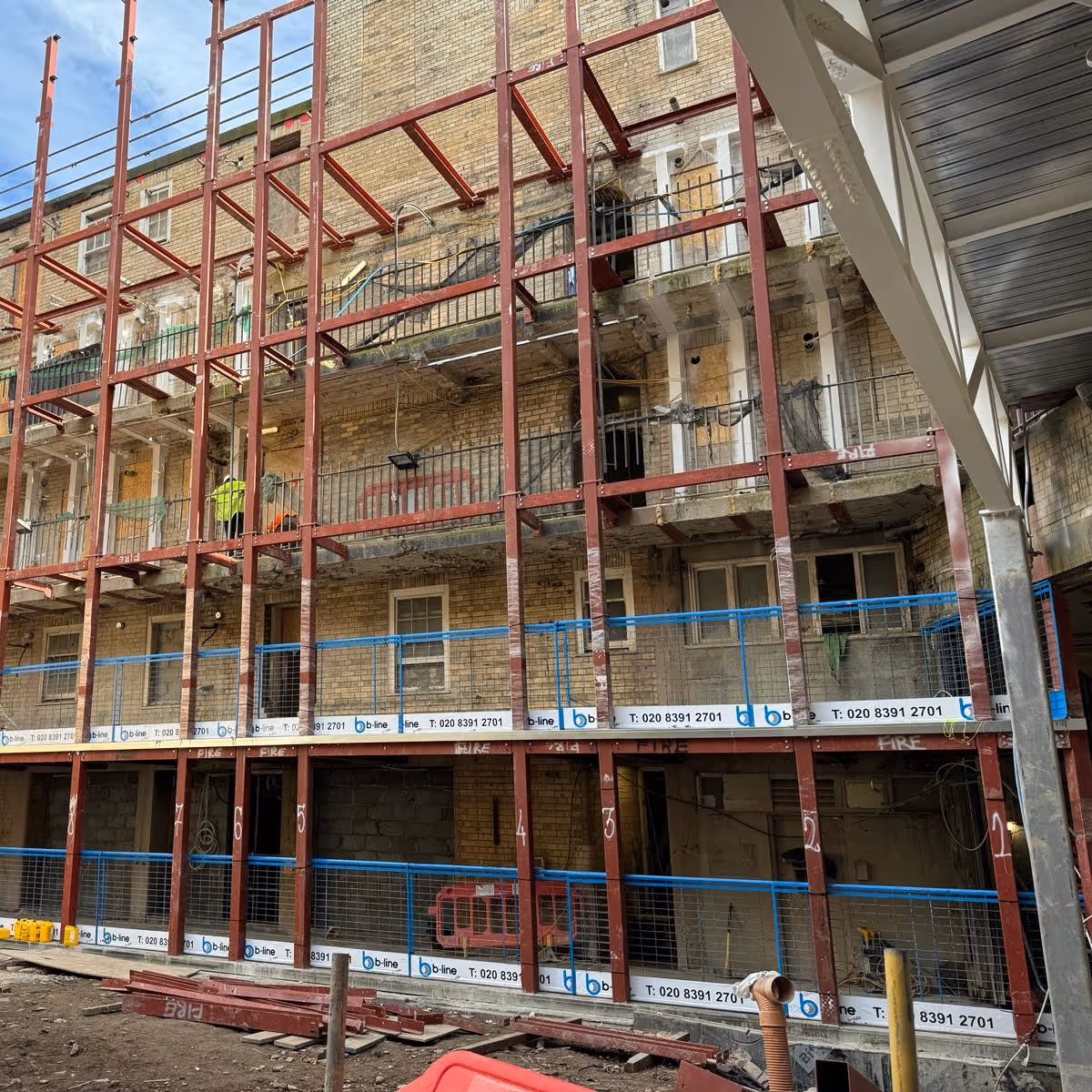 Newcastle project during construction