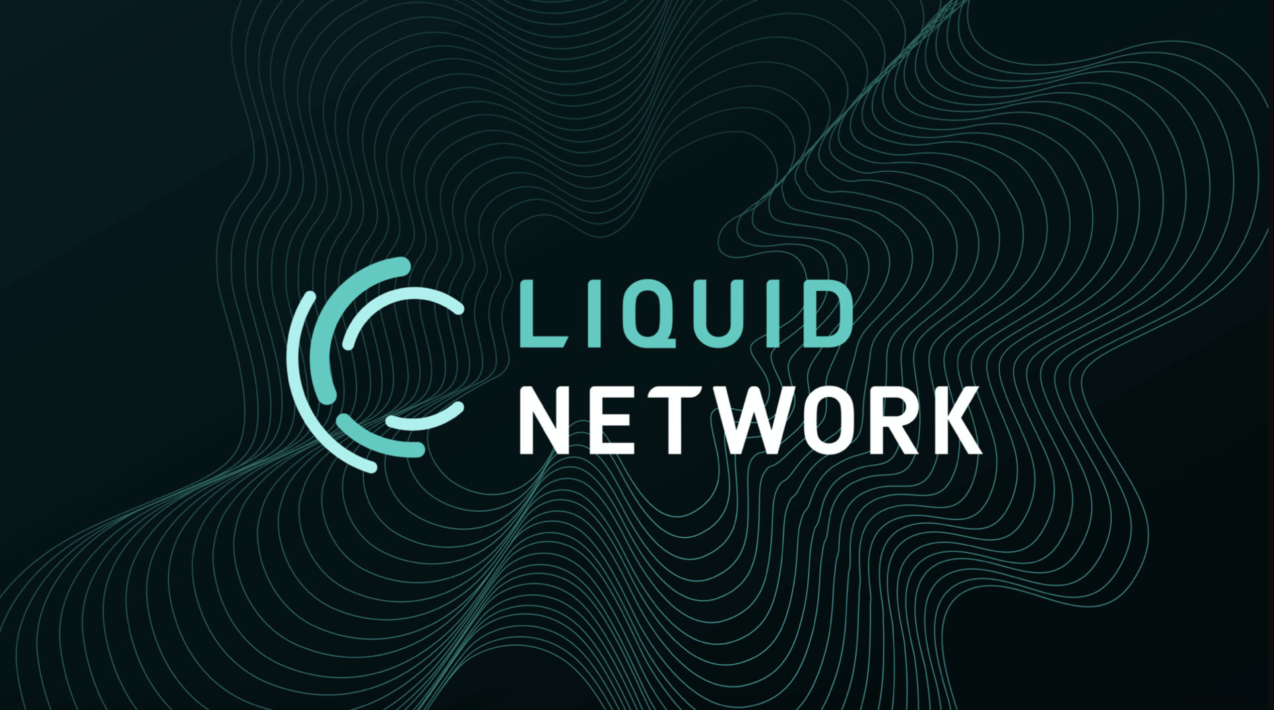 Liquid Network logo on abstract lines