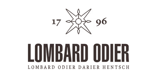 Lombard Odier logo with a stylized tree emblem above the company name in serif font.