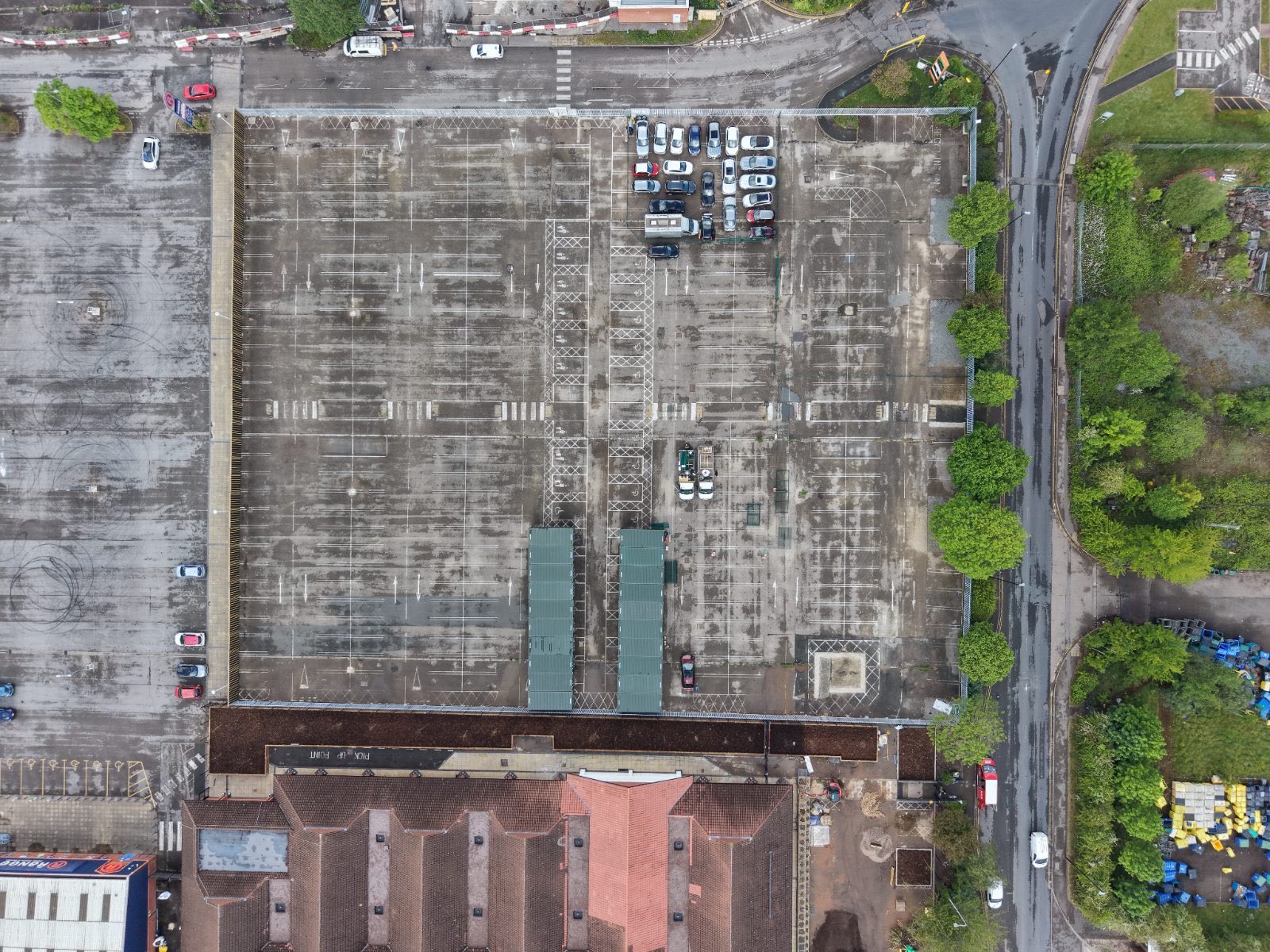 Aerial view of a getYards managed yard