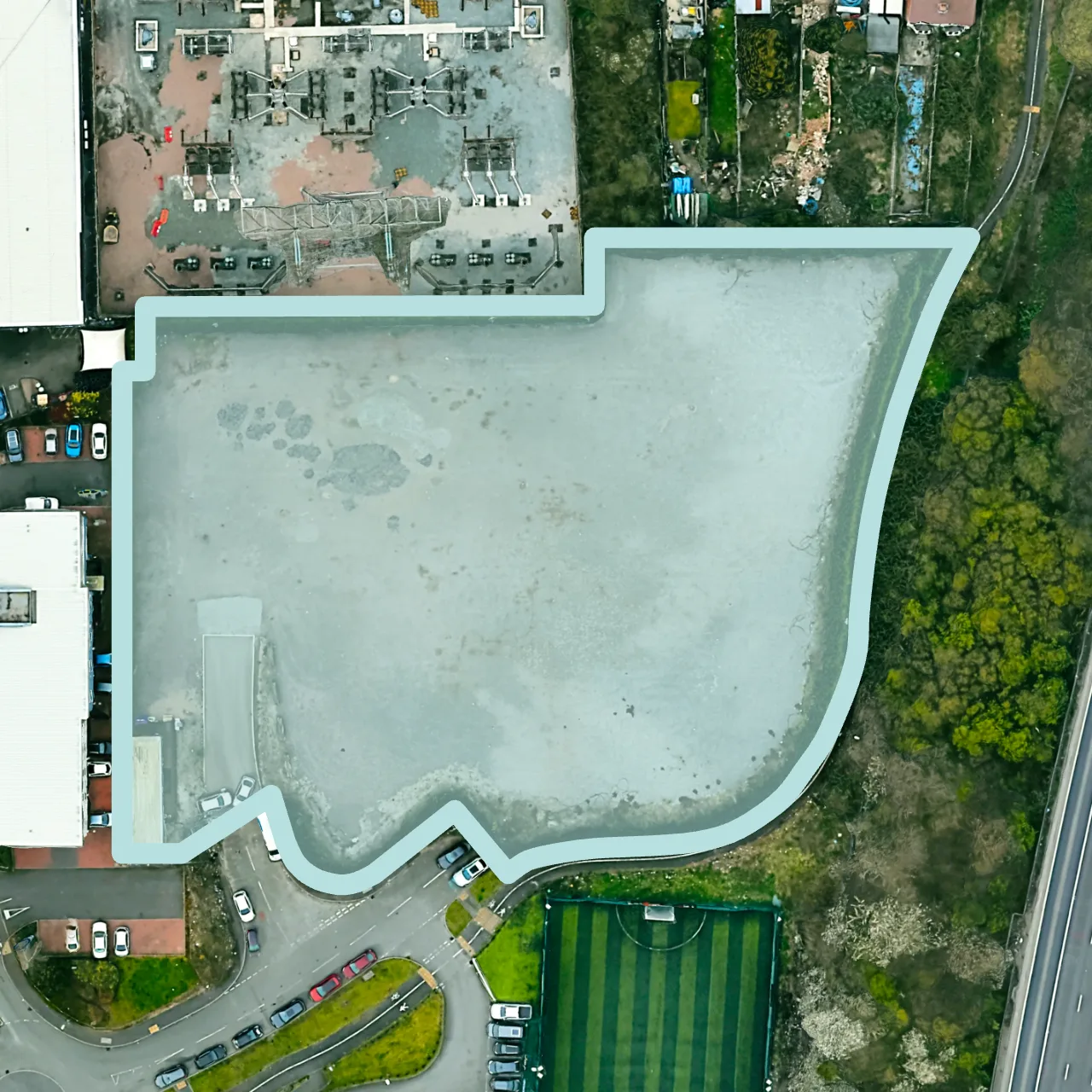 Aerial view of the Birmingham yards