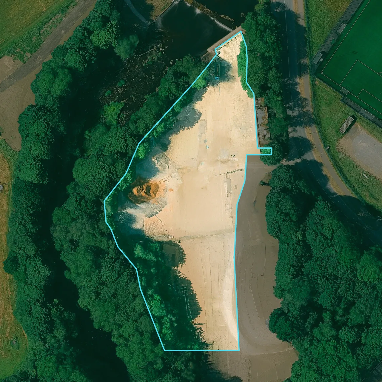 Aerial view of the Sheffield yards