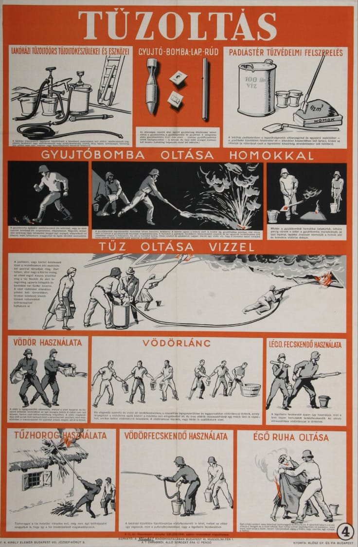 Tűzoltás ismertetés, plakát (HTM)