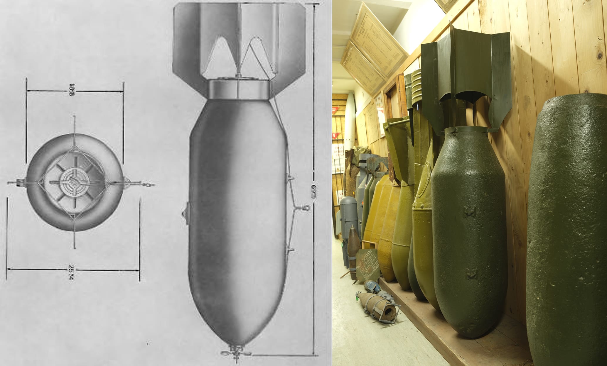 Amerikai 1000 lb GP rombolóbomba 566 font (257 kg) TNT, vagy 536 font (243,4 kg) Amatol robbanóanyagot tartalmazott.