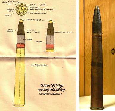 Légvédelmi gépágyú töltények