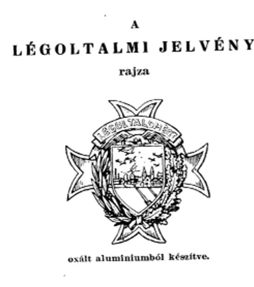 Légoltalmi jelvény rajza