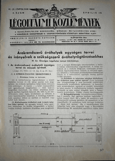 Légoltalmi Közlemények, a Riadó! Szakfolyóirat melléklete, 1944. április 15. VI. évfolyam 4. szám