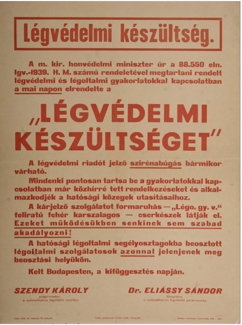 Falragasz a légoltalmi jelzésekről és a tevékenység rendjéről. (HTM)