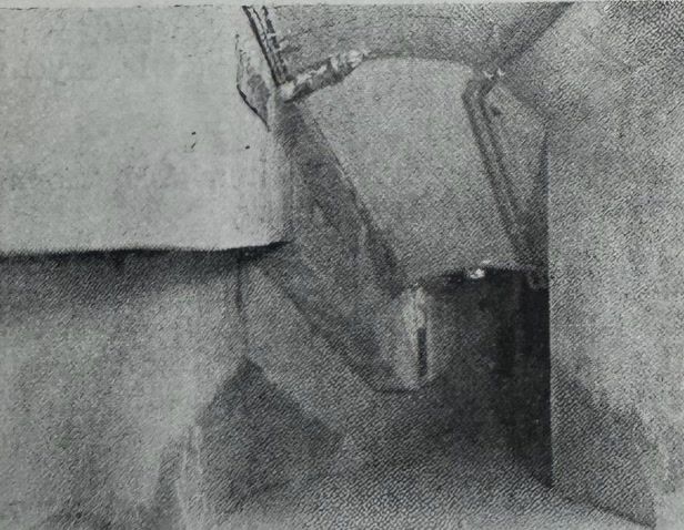 Légoltalmi kórház bejárati folyosója. Légoltalmi Közlemények, a Riadó! Szakfolyóirat melléklete, 1943. október 15.