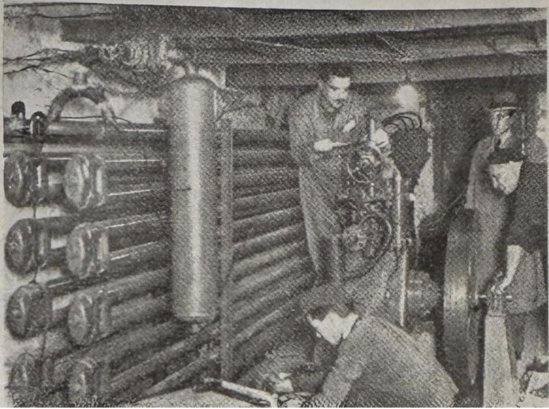 A légoltalmi kórház gépháza építése közben. Légoltalmi Közlemények, a Riadó! Szakfolyóirat melléklete, 1943. október 15.