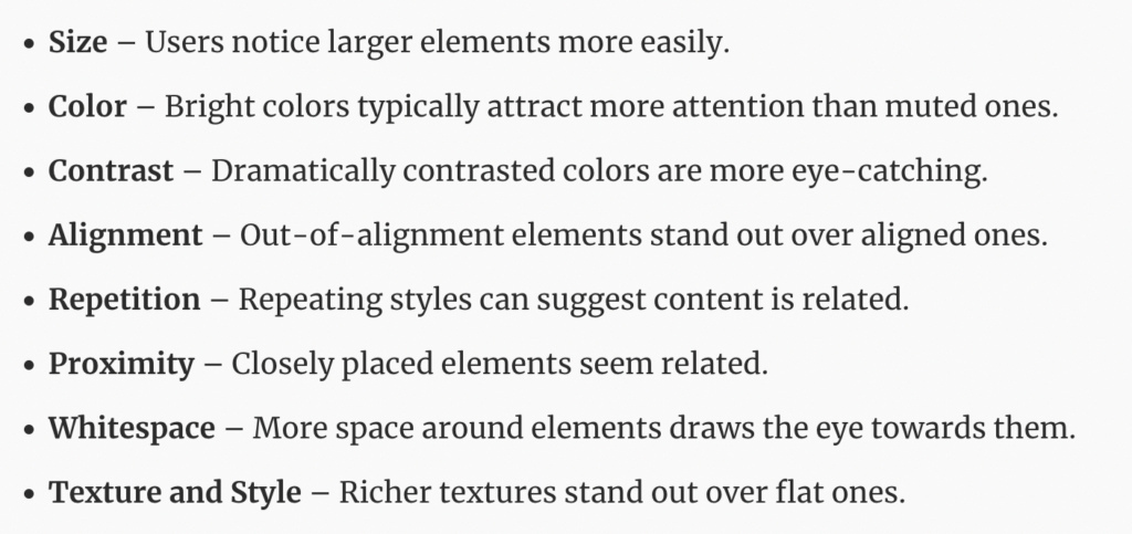 interaction design's visual design hierarchy