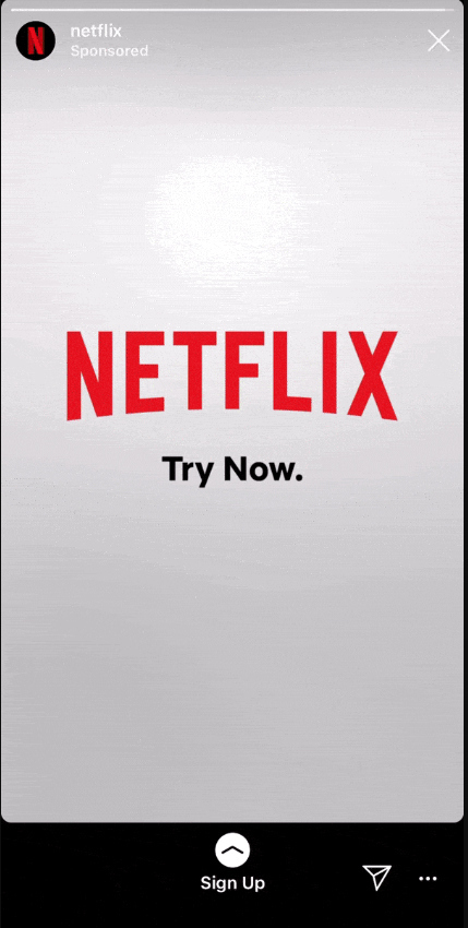 example of a sponsored story by Netflix