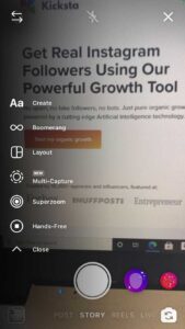 Instagram hacks - recording hands free videos 