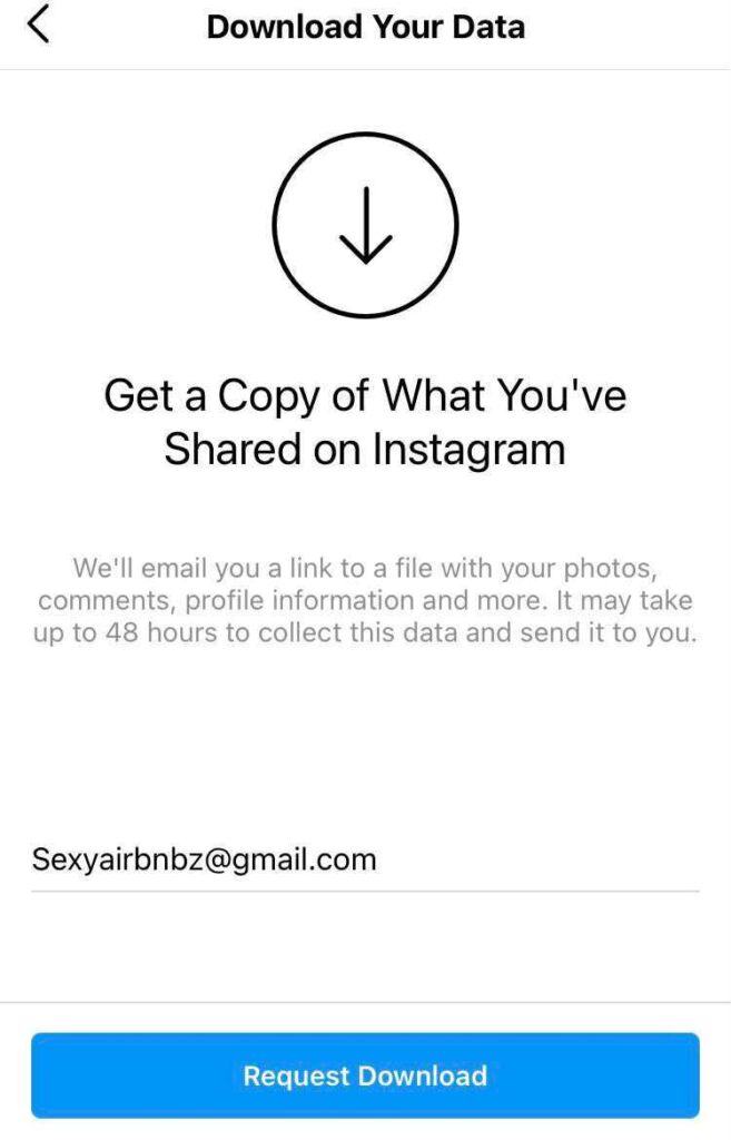 how to download your data from instagram