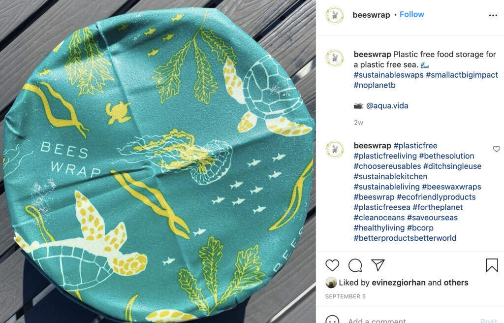 Bee's wrap instagram post