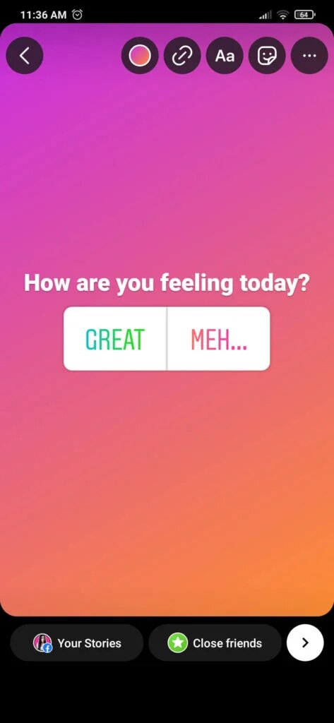 Creating fun Instagram poll