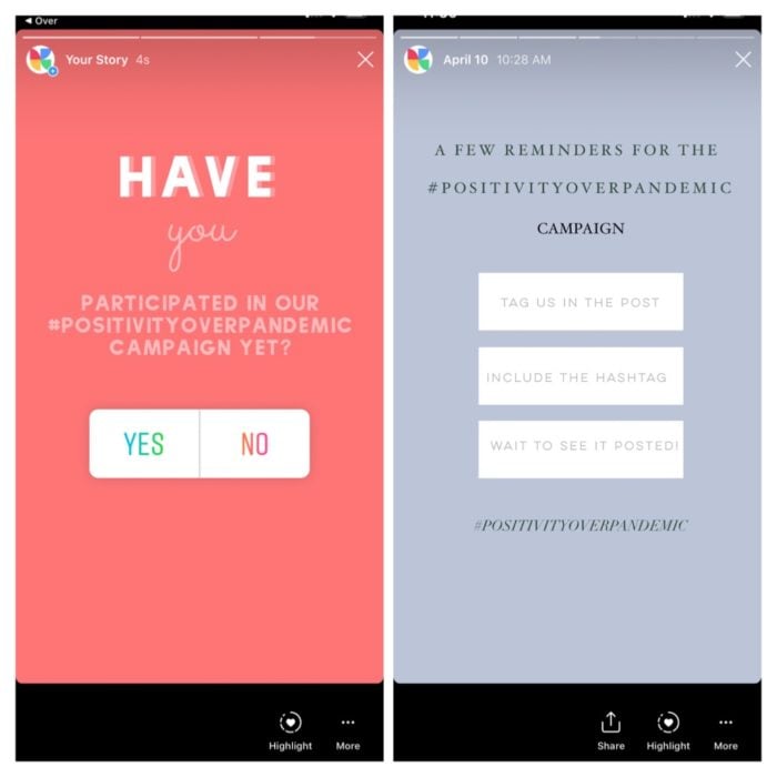 Stories about participating in a compaign