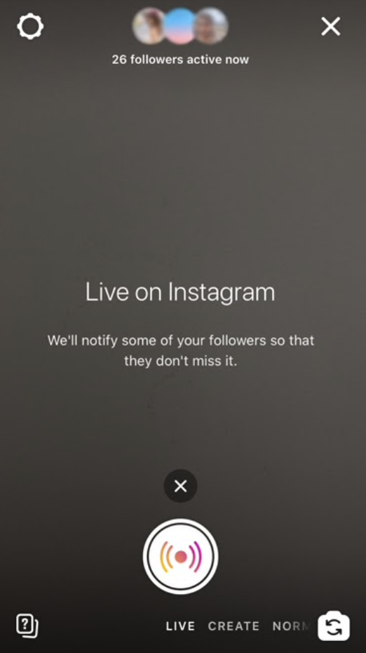 Going live on Instagram