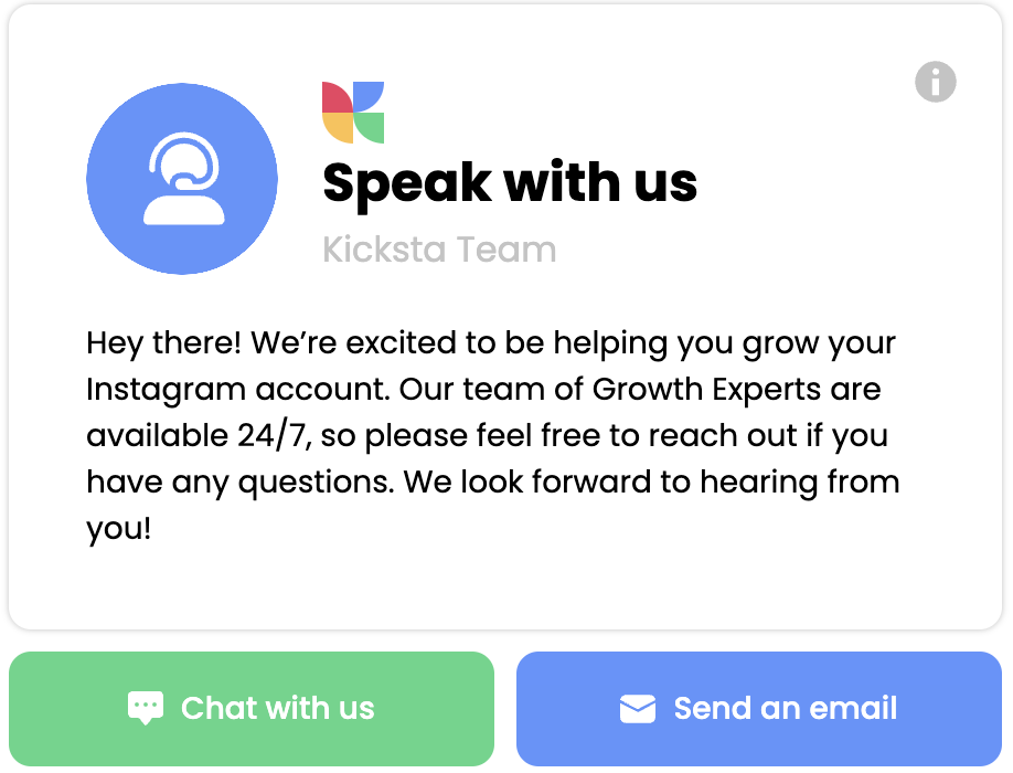 Kicksta Customer Service