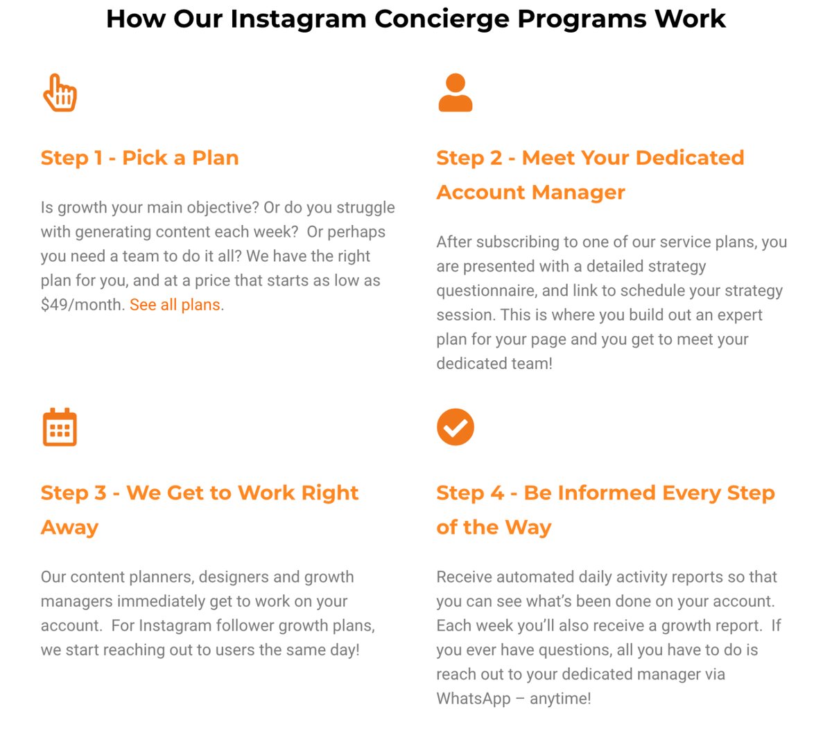 Instagram concierge program explanation