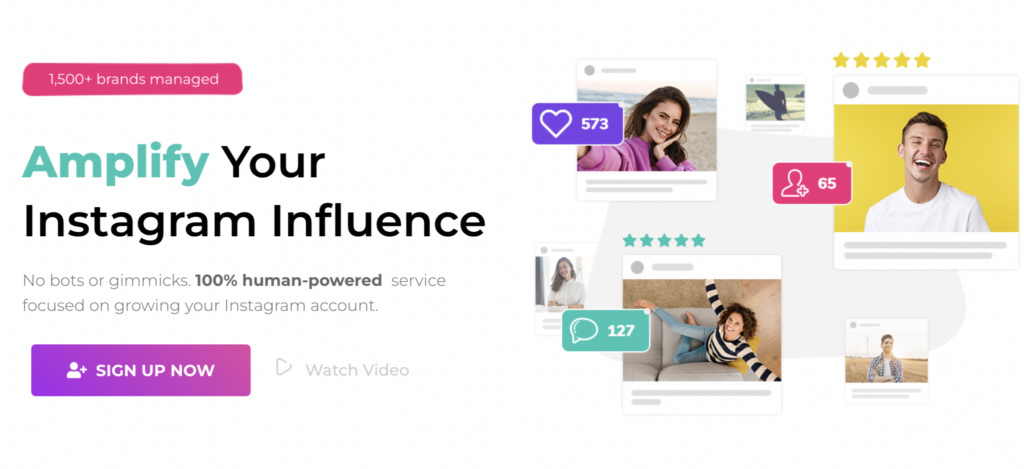 ampfluence homepage screenshot
