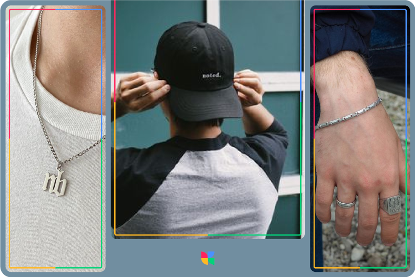 basic Boy aesthetic showing off their jewellery