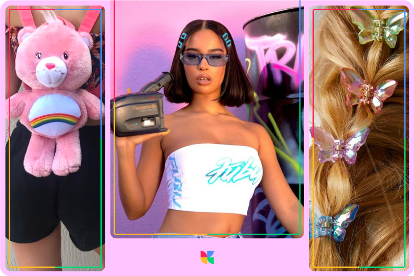 early 2000s aesthetic details on Instagram