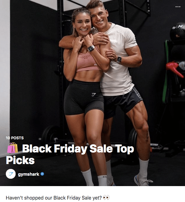 Gymshark instagram black Friday guide