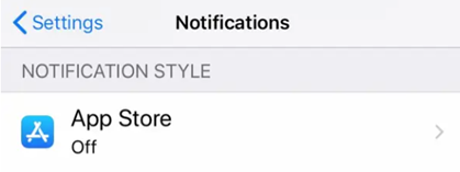 app store iOS notifications