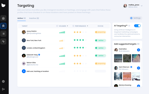 flock social account management profile screenshot