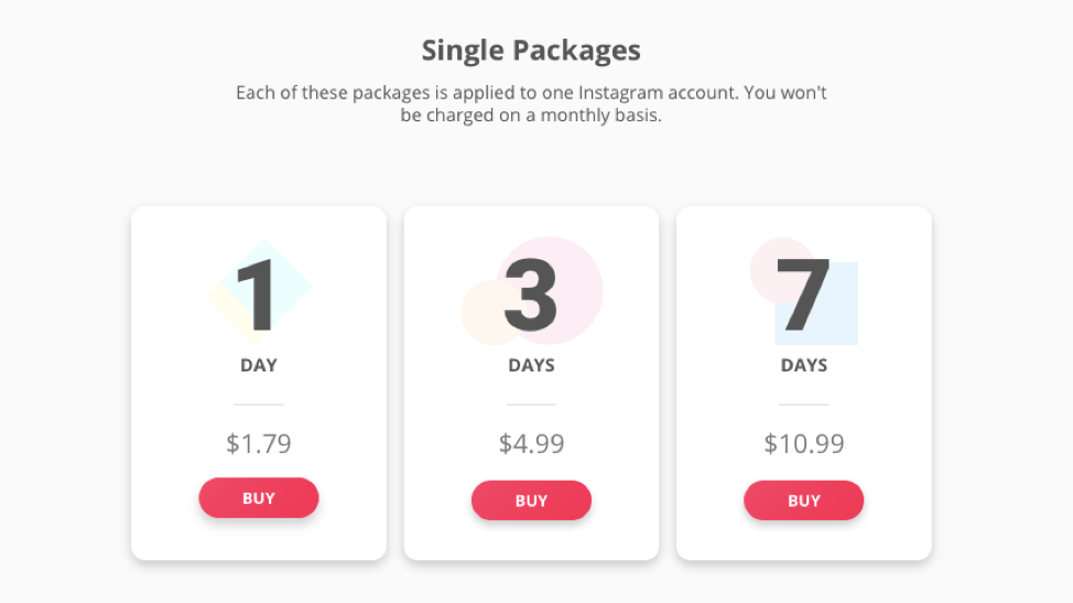 single packaging with Gramista Pricing