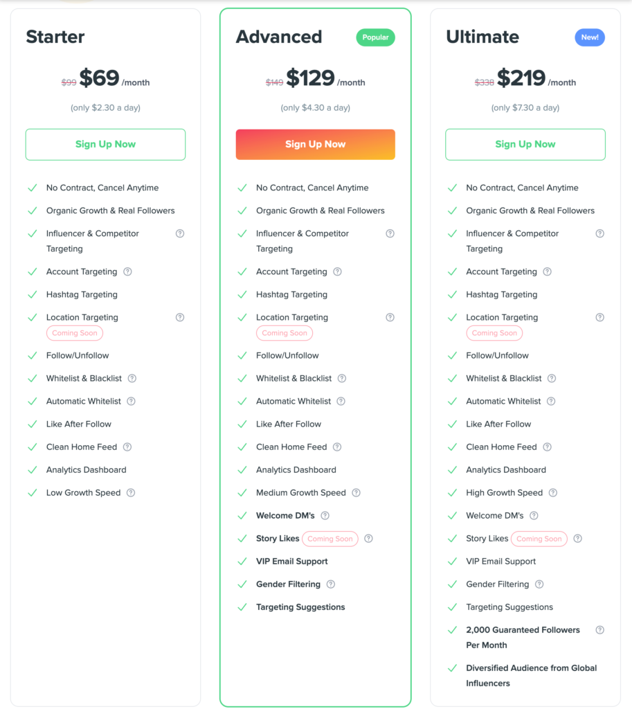 kicksta pricing 2023