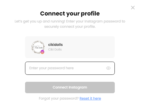 connect your profile to kicksta