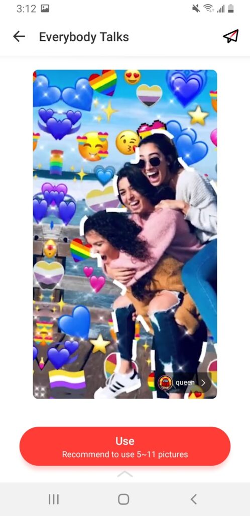 Picture of using Tempo to create music onto a video