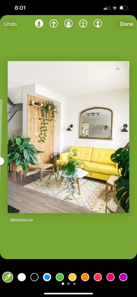 green background for instagram story