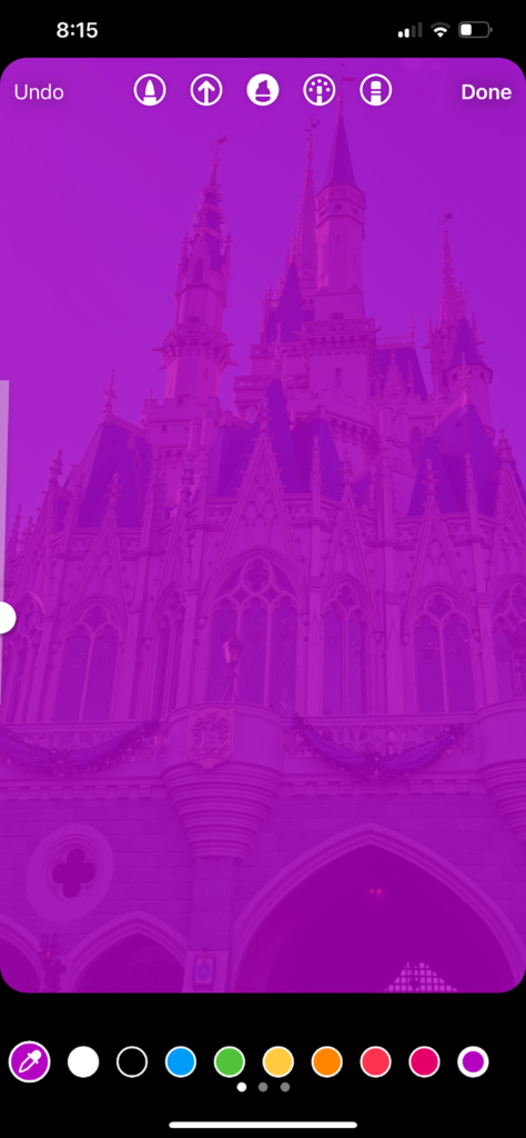 screen covered in purple color