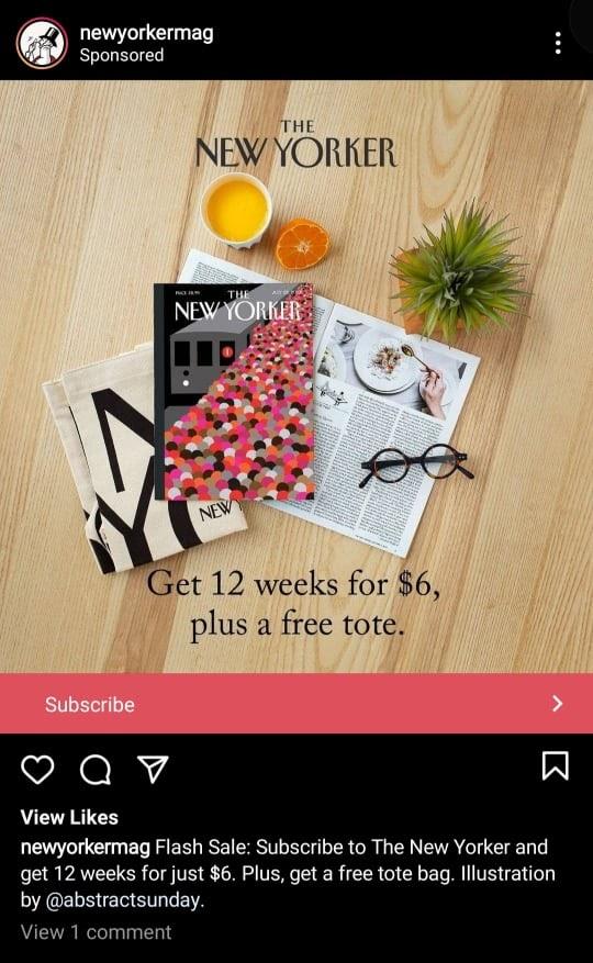 ads for content strategy on instagram
