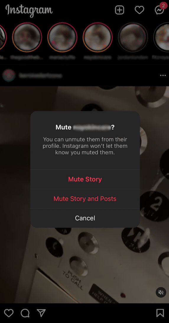 another option for muting someone's Instagram story