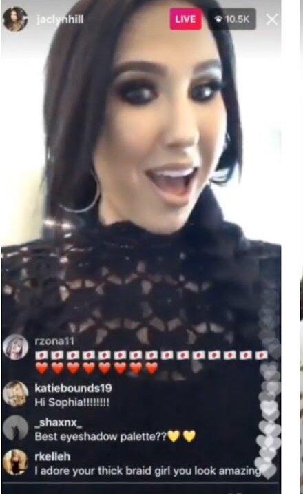 Jaclyn Hill Instagram live stream