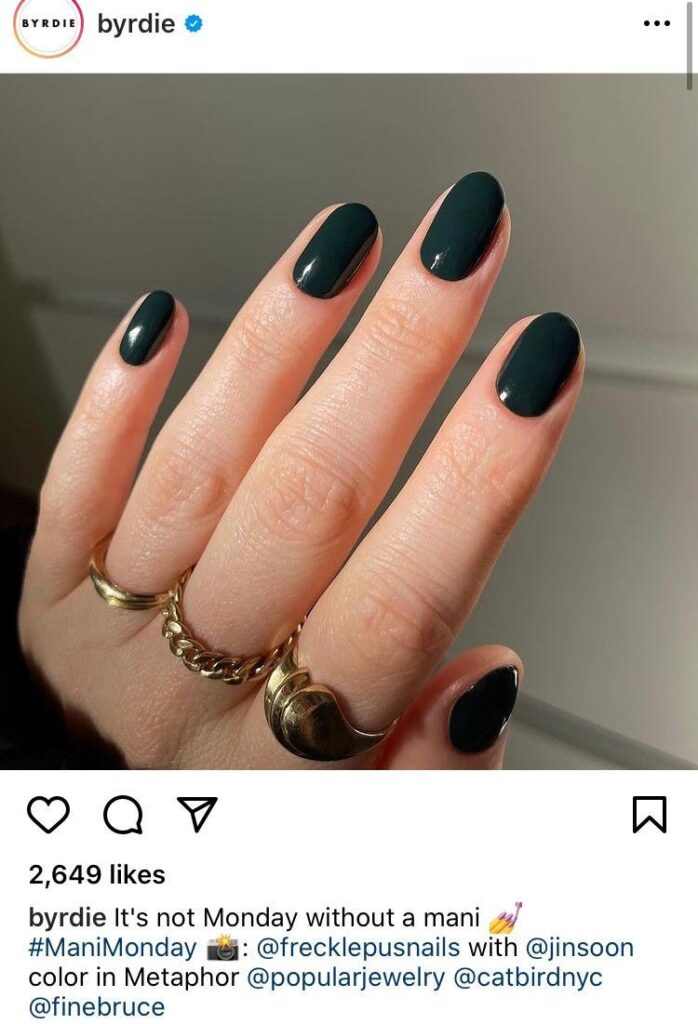 Byrdie using the hashtag #ManiMonday for Ig