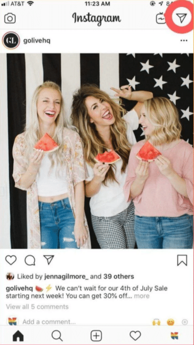 instagram direct messages post example