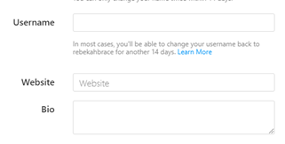 username instagram screenshot