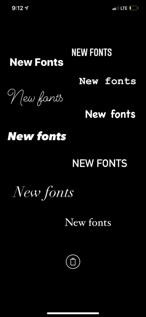 new Instagram fonts