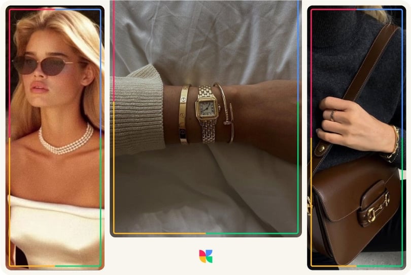 old money aesthetic style details, accessories