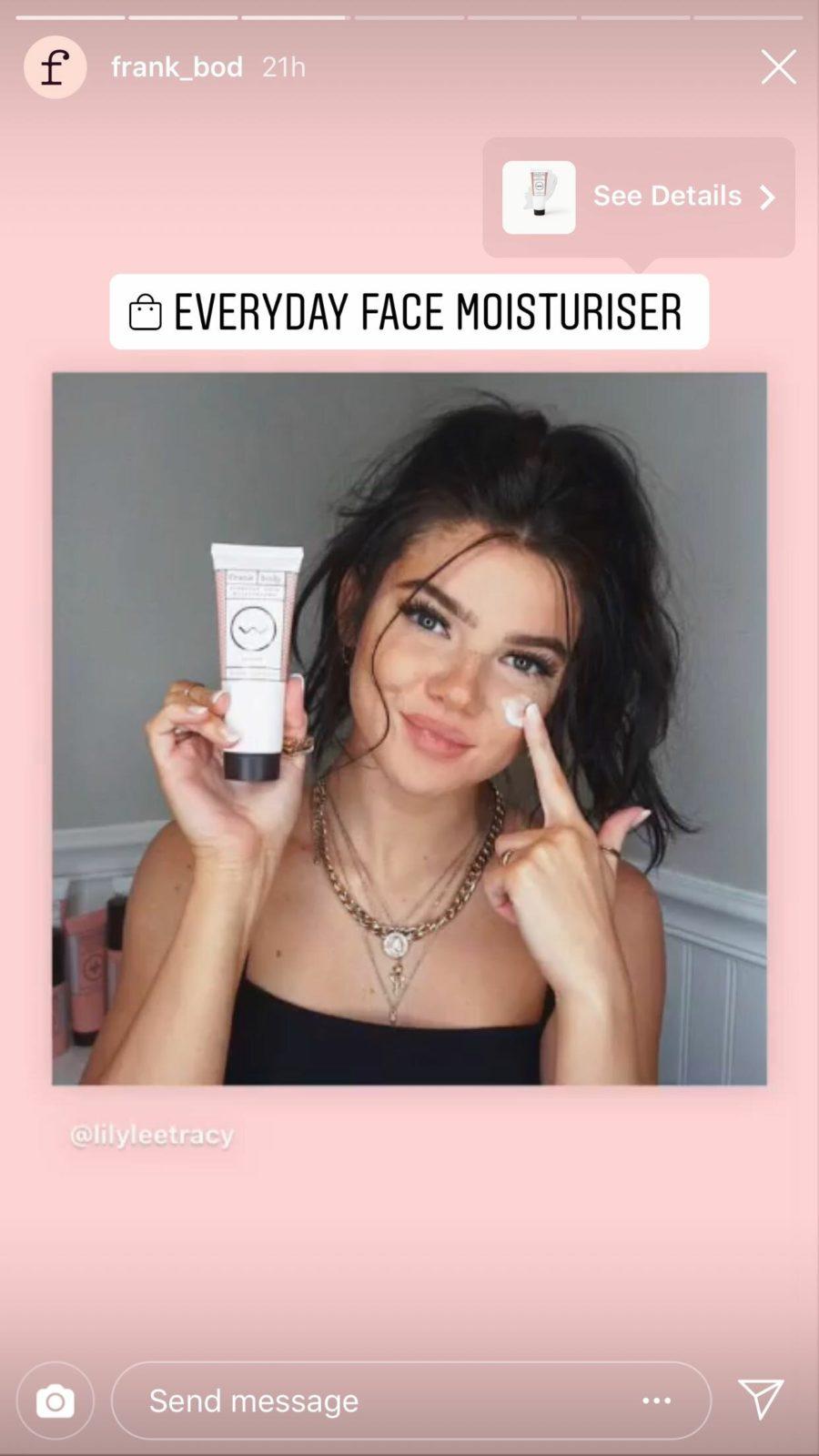 Instagram stories shopping sticker