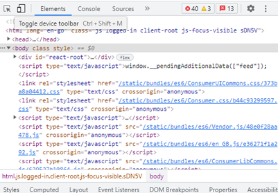 Toolbar option on PC