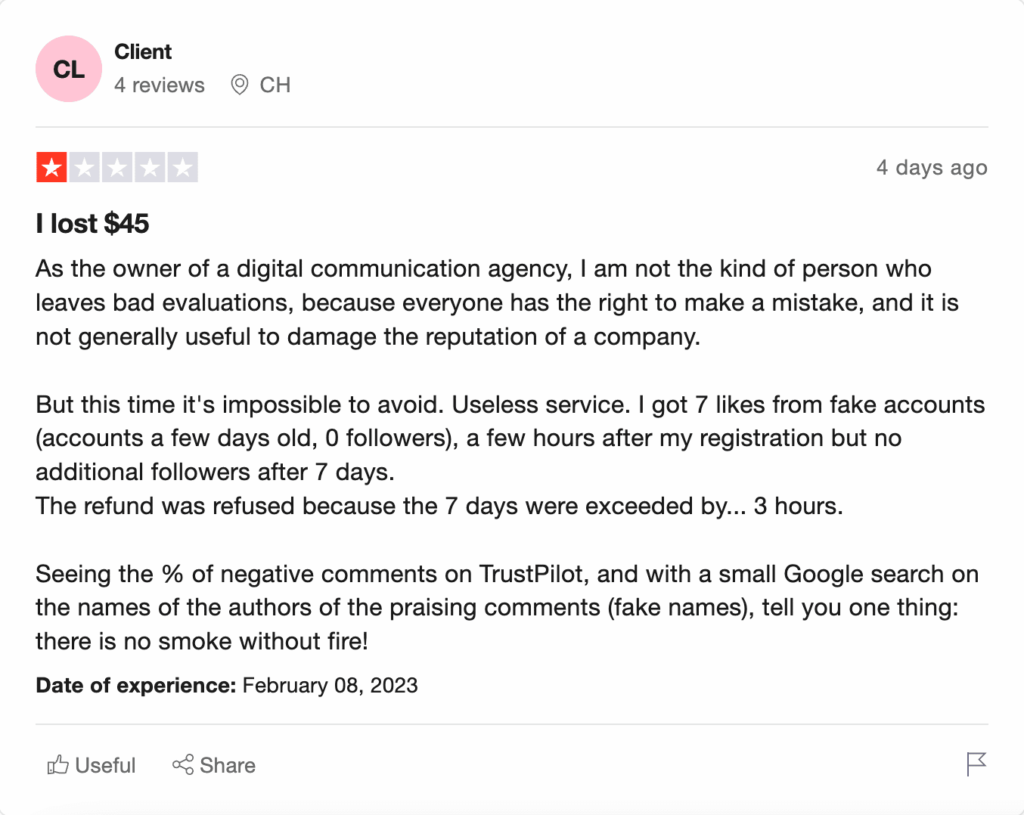 path social review on trustpilot by client
