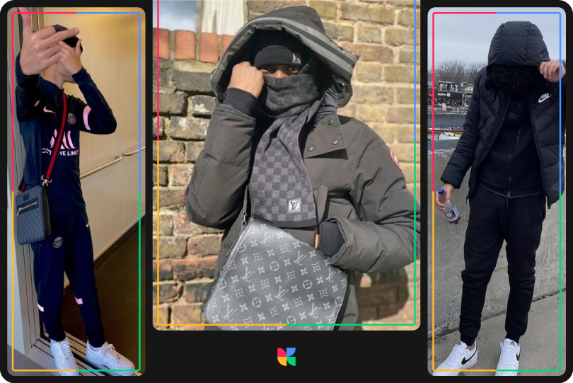 roadman boy aestehtic, all black