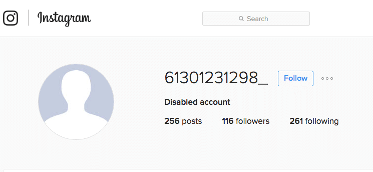 disabled instagram - disabled notification