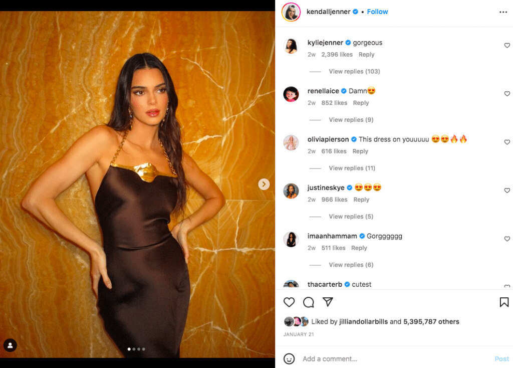 photo of Kendall Jenner posing